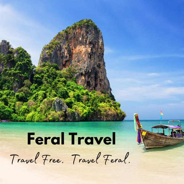 Thailand Image Clear water and rock formations on a Thailand island in Thailand research guide by Feral Travel